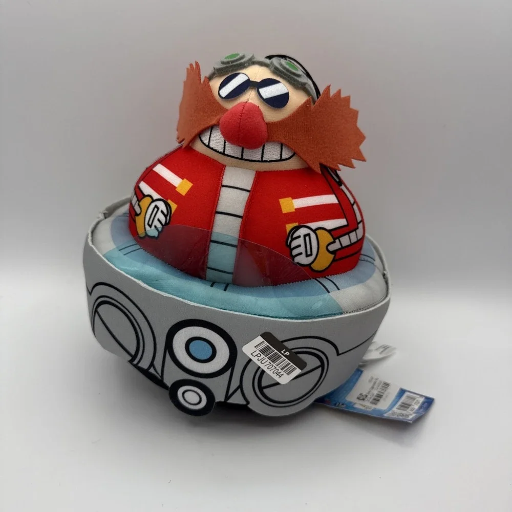Sonic The Hedgehog: Dr. Eggman Mobile Eggmobile 8-Inch Plush New